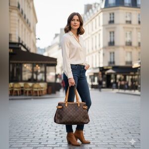 2010 authentic Louis Vuitton Horizontal Batignolles shoulder bag